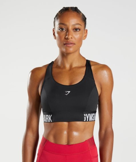 Women's Gymshark Training Brandmark Sports Bra Black | NZ 8ORDSY